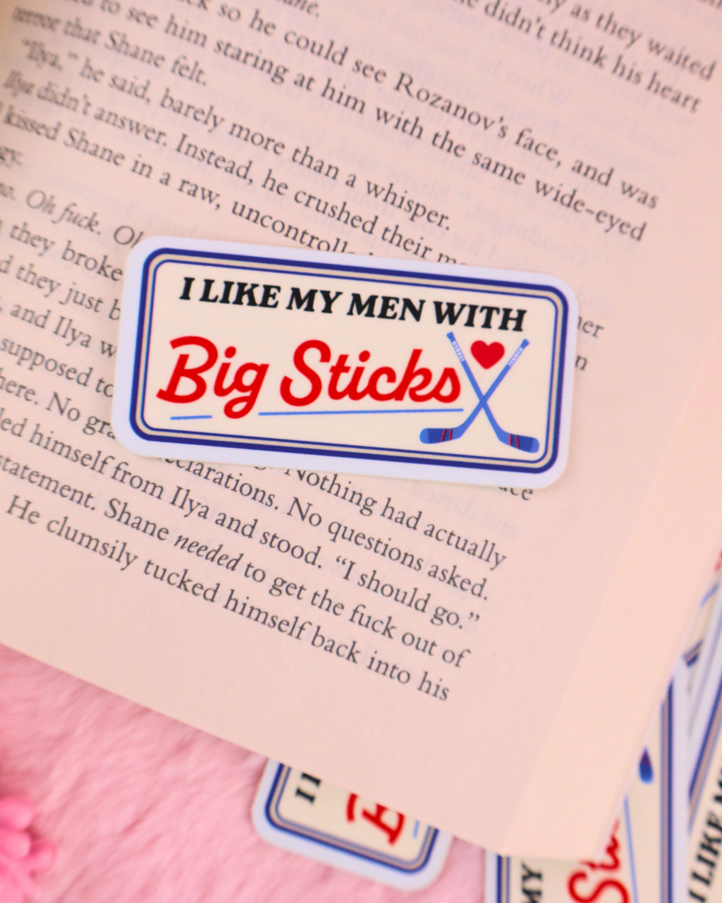I Like My Men With Big Sticks Vinyl Waterproof Sticker
