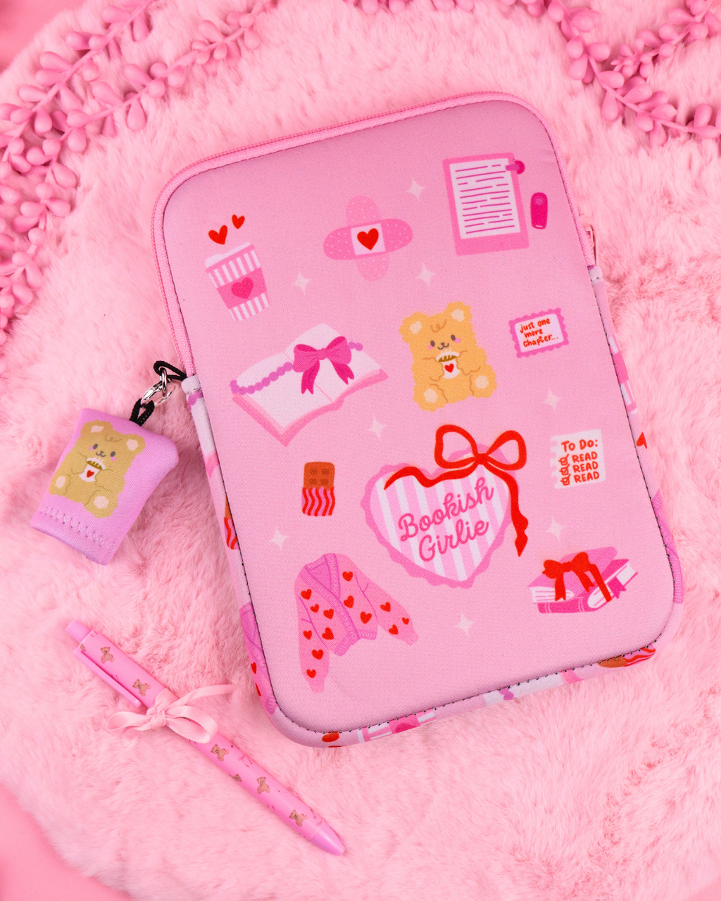 Cutie Pink E-reader/Book Sleeve for Romance Readers 