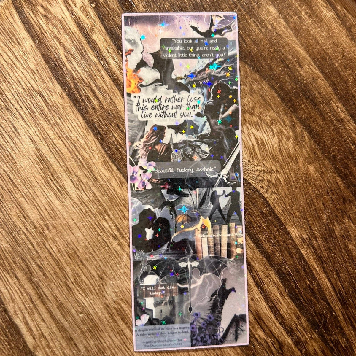 Fourth Wing Iron Flame Collage Bookmark