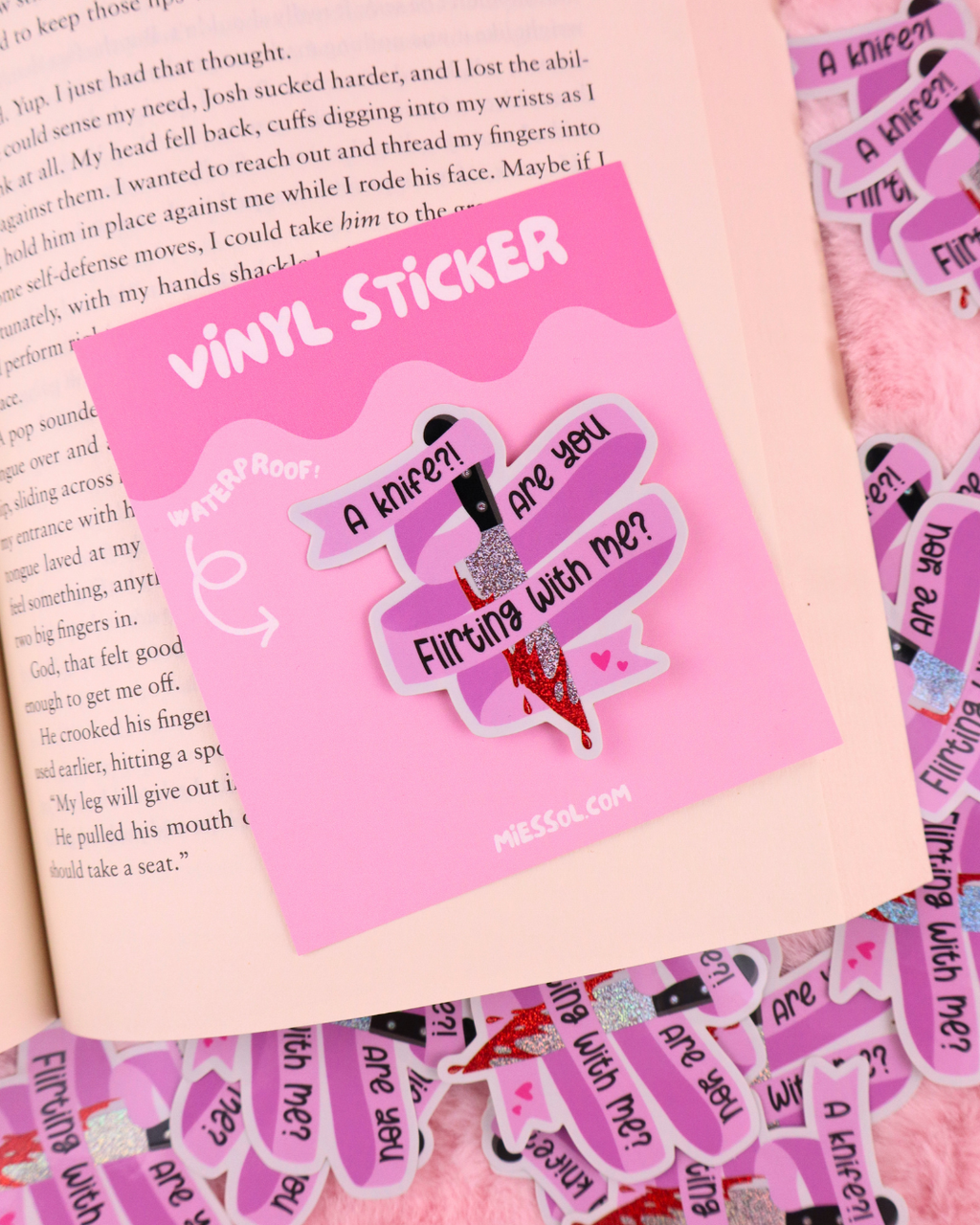 A Knife? Are You Flirting With Me? Vinyl Bookish Sticker