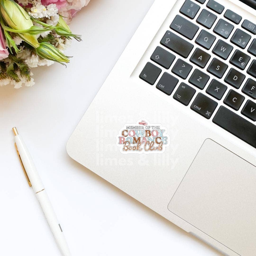 Member of the Cowboy Romance Book Club Vinyl Sticker | Girly
