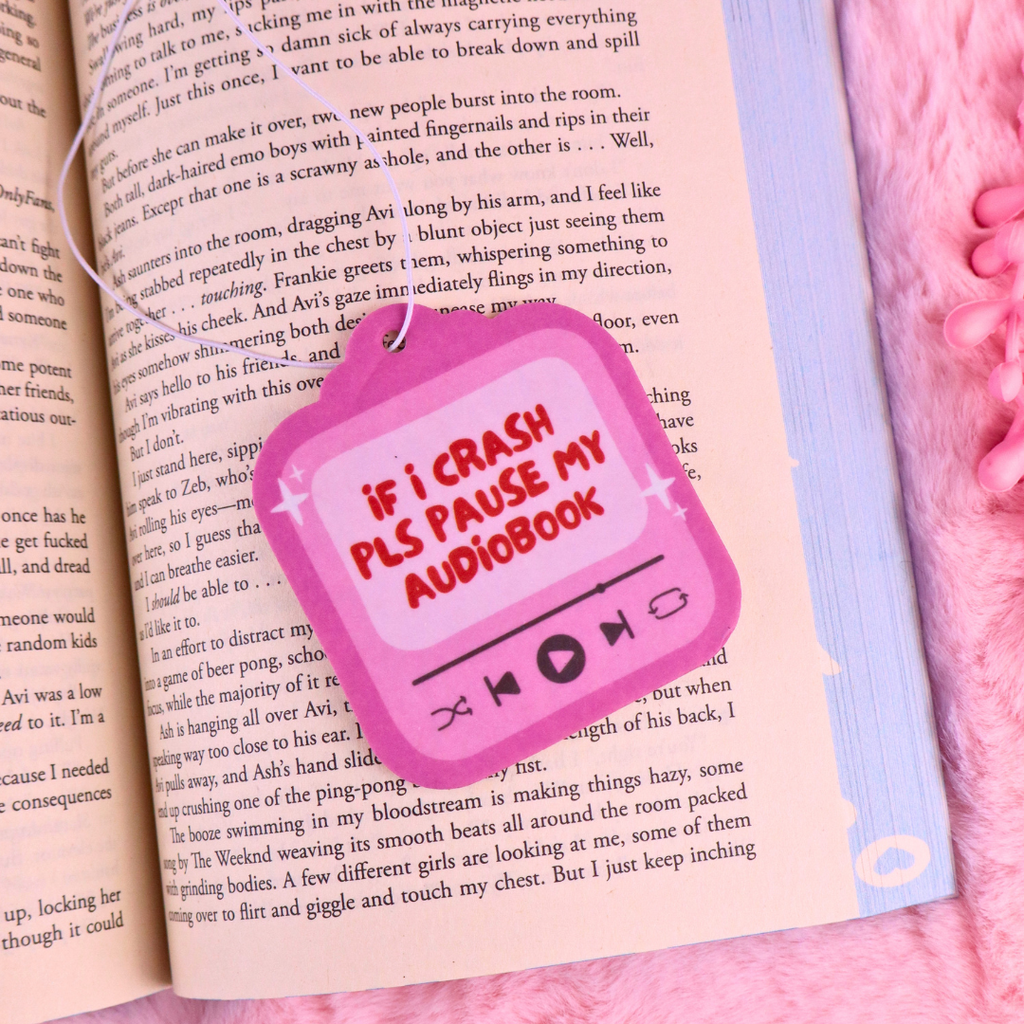 If I Crash Pls Pause My Audiobook Bookish Air Freshener