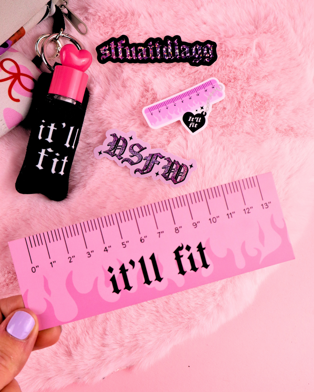 Pink Ruler It'll Fit Bookmark for Spicy Romance Readers 