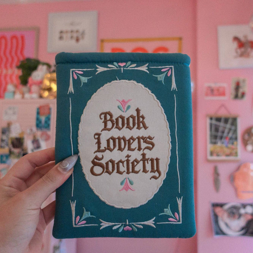 Book Society Embroidered Book/Kindle Sleeve