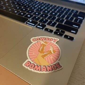 Cowboy Romance Boots Vinyl Sticker