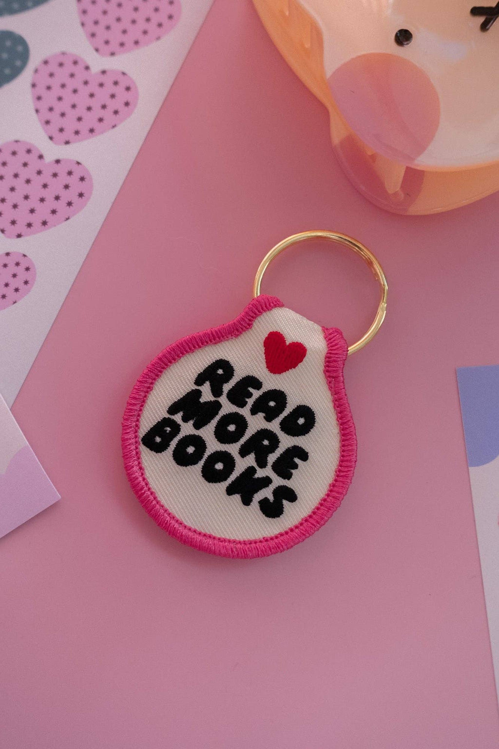 Read More Books Round Patch Keychain