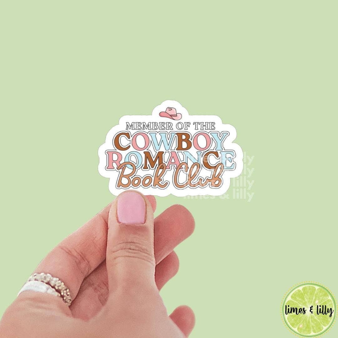 Member of the Cowboy Romance Book Club Vinyl Sticker | Girly