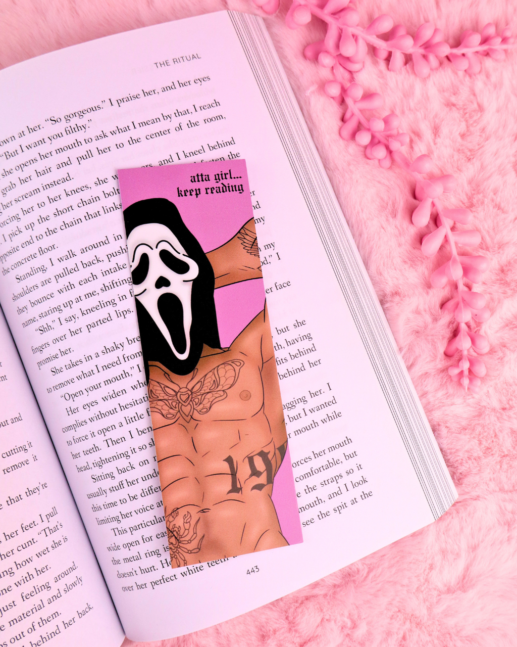 Masked Man, Keep Reading Bookmark for Dark Romance Readers