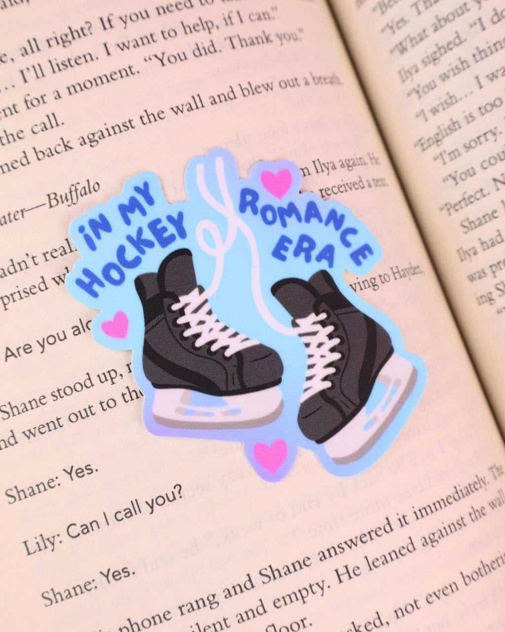 In My Hockey Romance Era Vinyl Waterproof Bookish Sticker