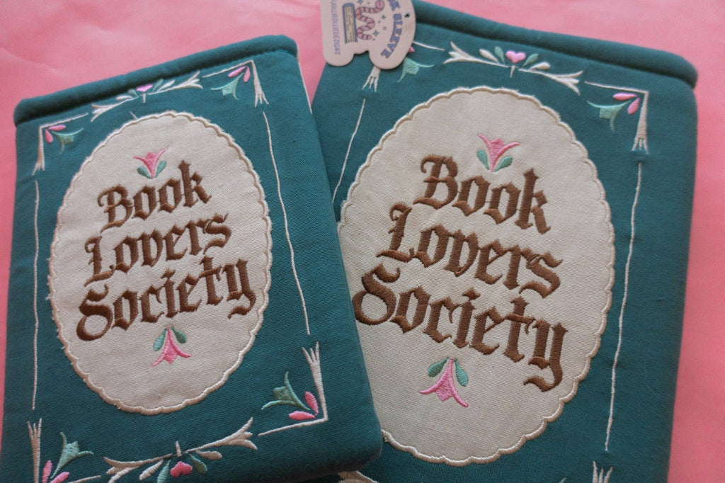 Book Society Embroidered Book/Kindle Sleeve