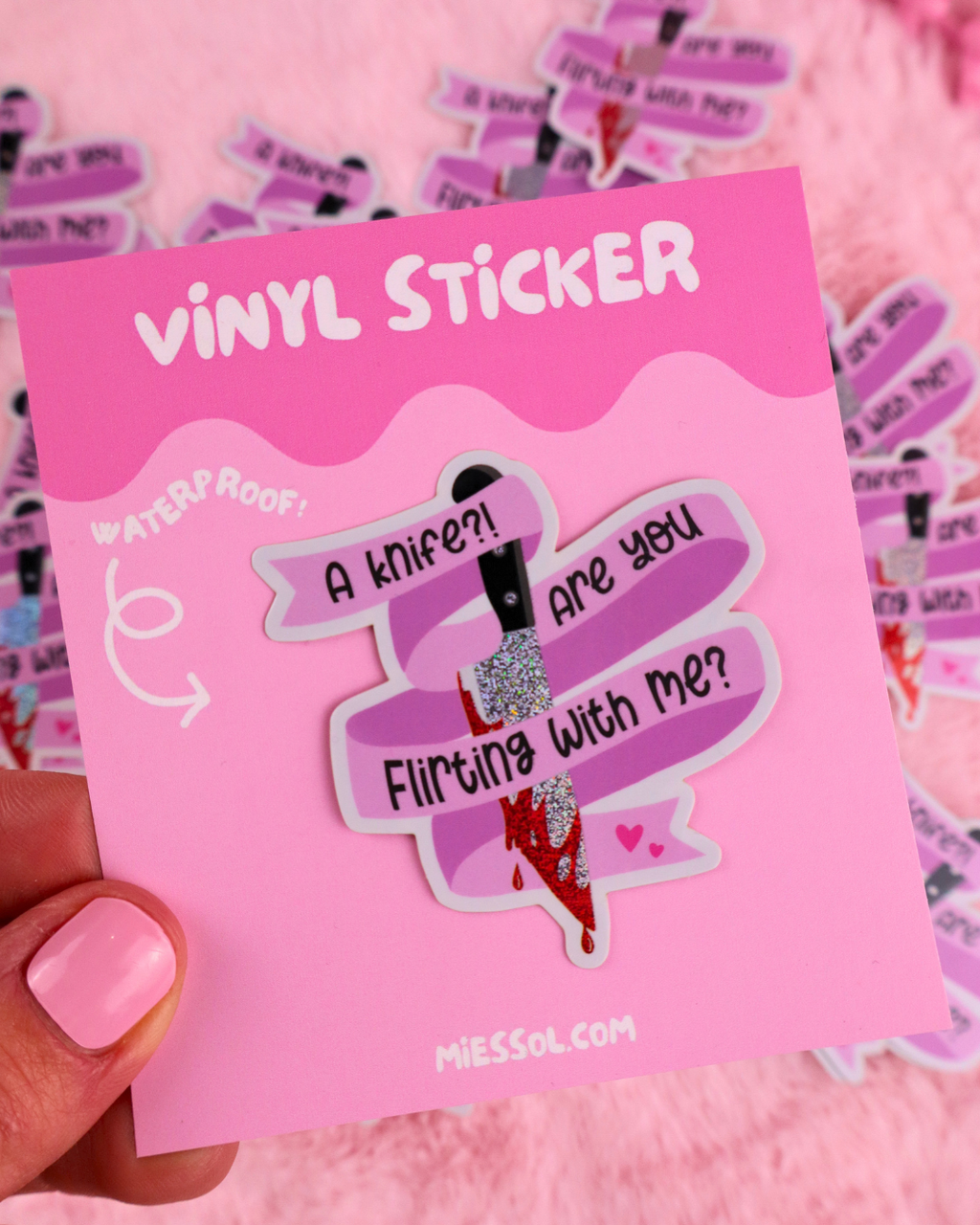 A Knife? Are You Flirting With Me? Vinyl Bookish Sticker