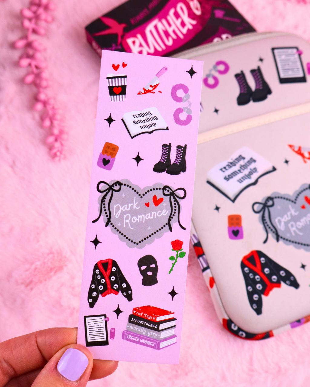 Dark Romance Girlie Bookmark for Dark Romance Readers