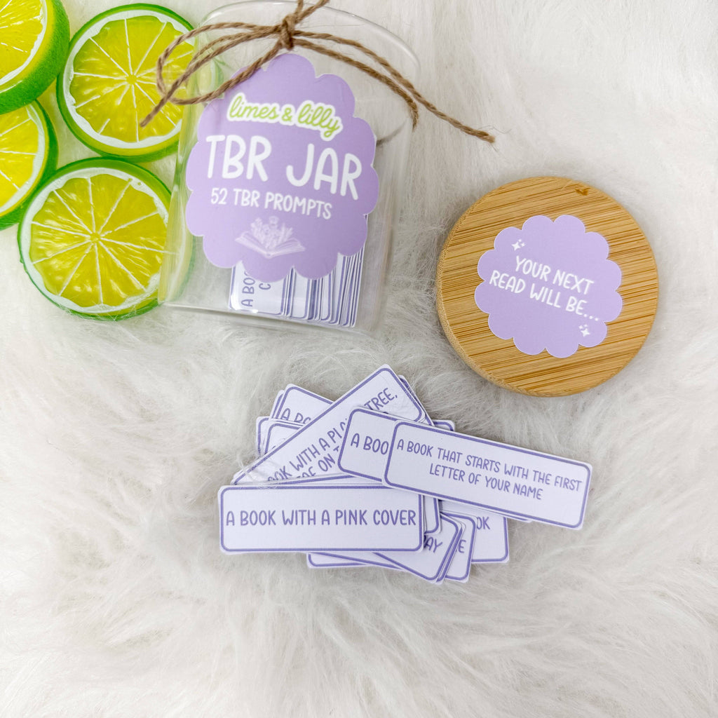 TBR Jar – 52 To-Be-Read Reading Prompts Glass Bookish