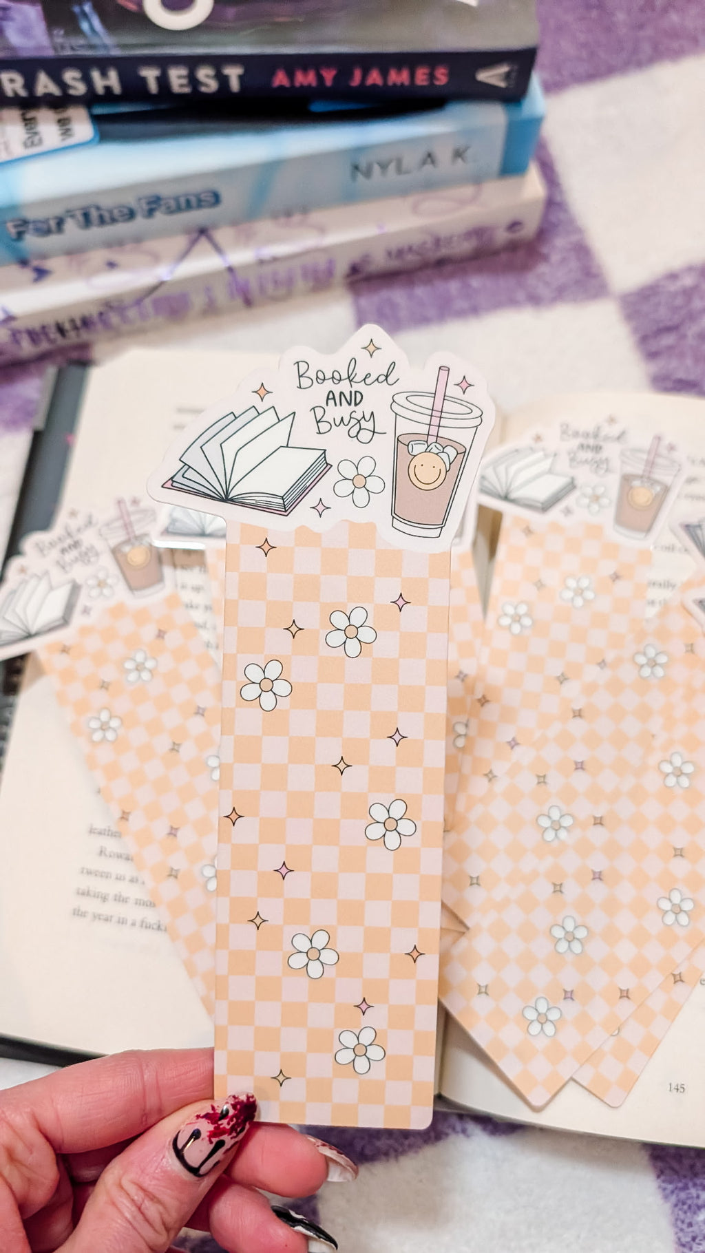 Bookmark Booked and Busy Plaid