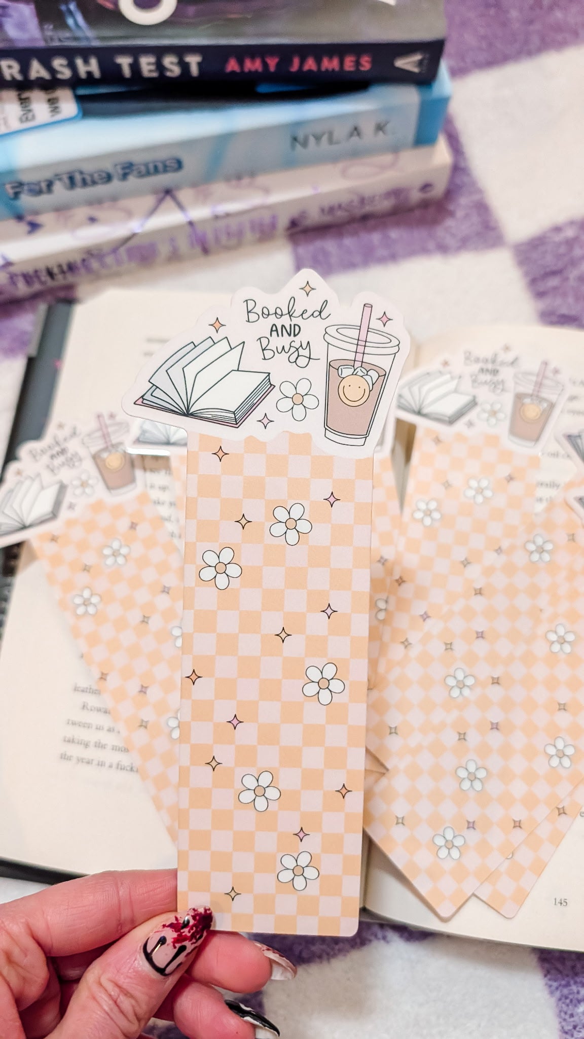 Bookmark Booked and Busy Plaid