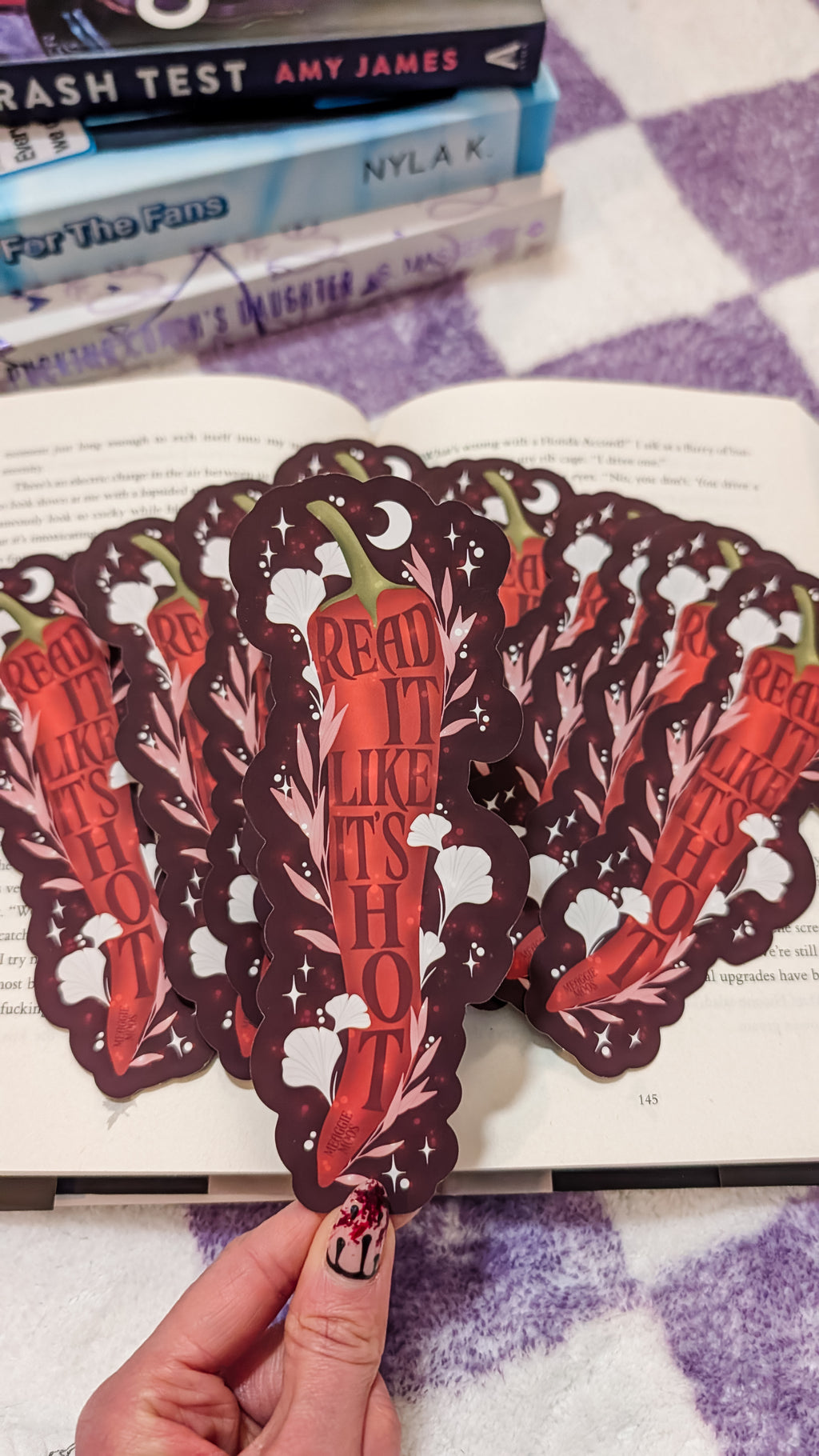 Read It Like It's Hot Pepper Die-Cut Bookmark