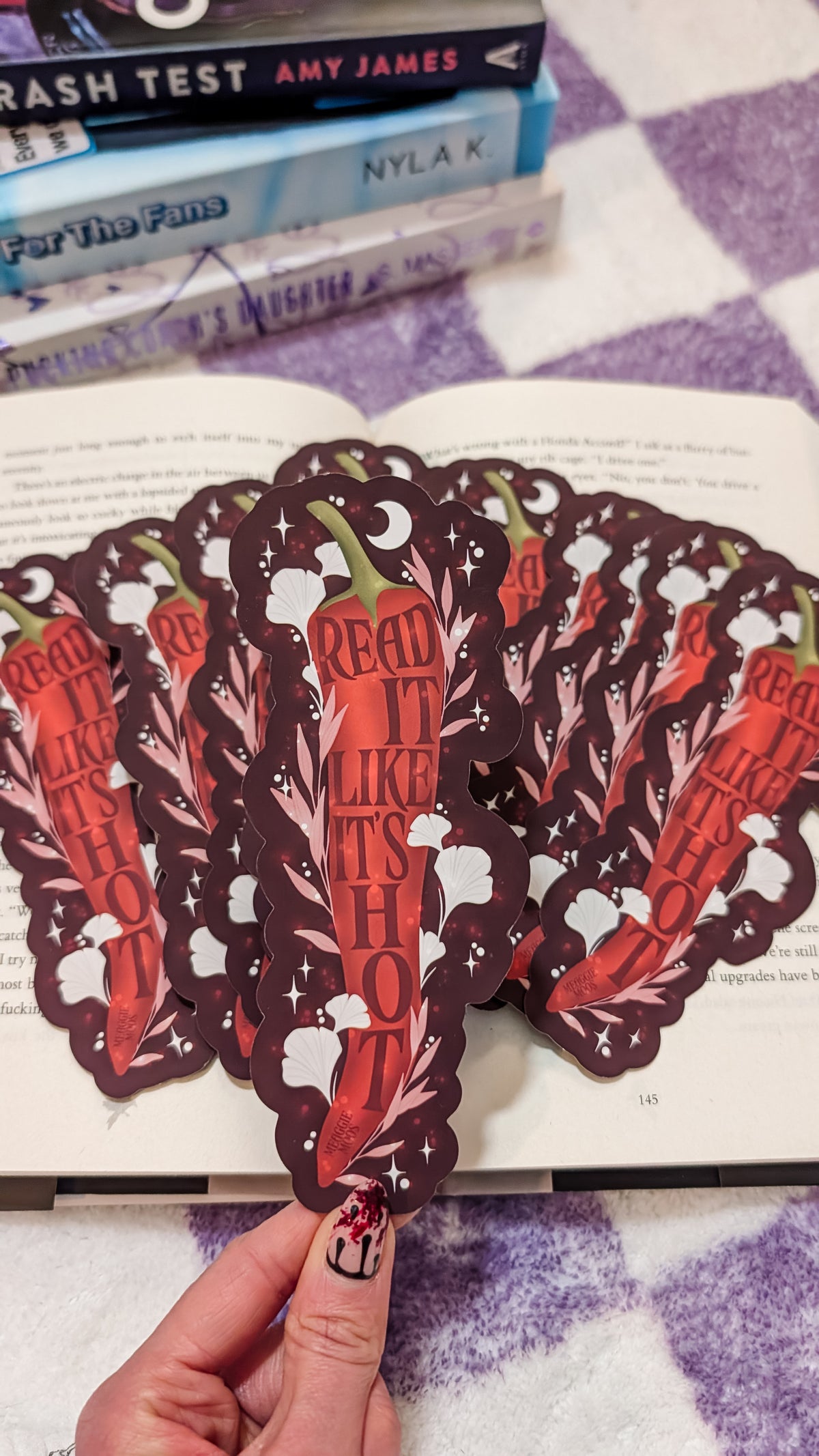 Read It Like It's Hot Pepper Die-Cut Bookmark