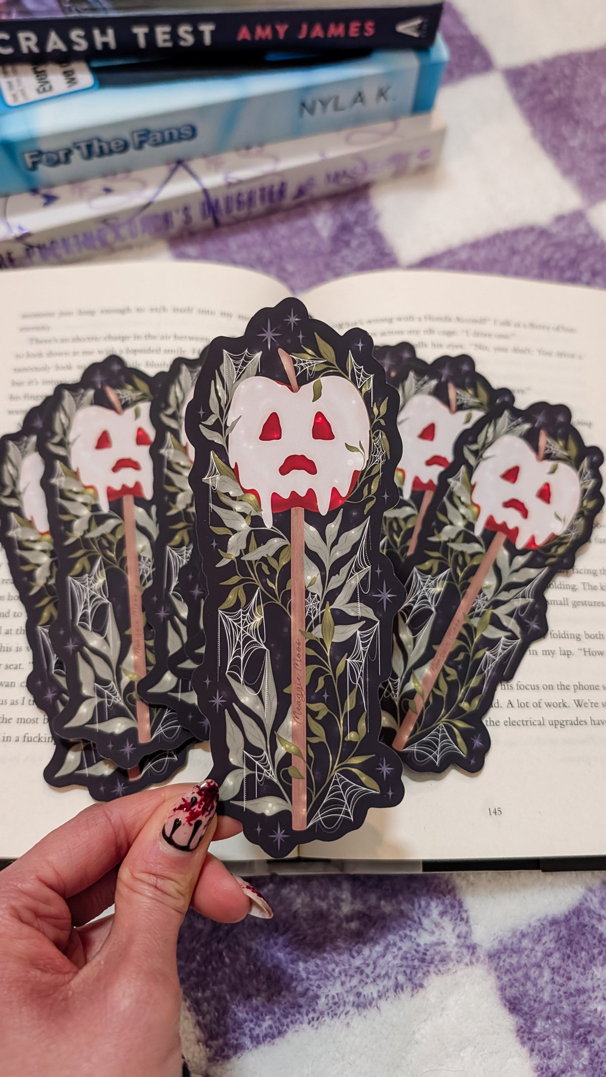 Ghostly Apple Spooky Fairytale Die-Cut Bookmark