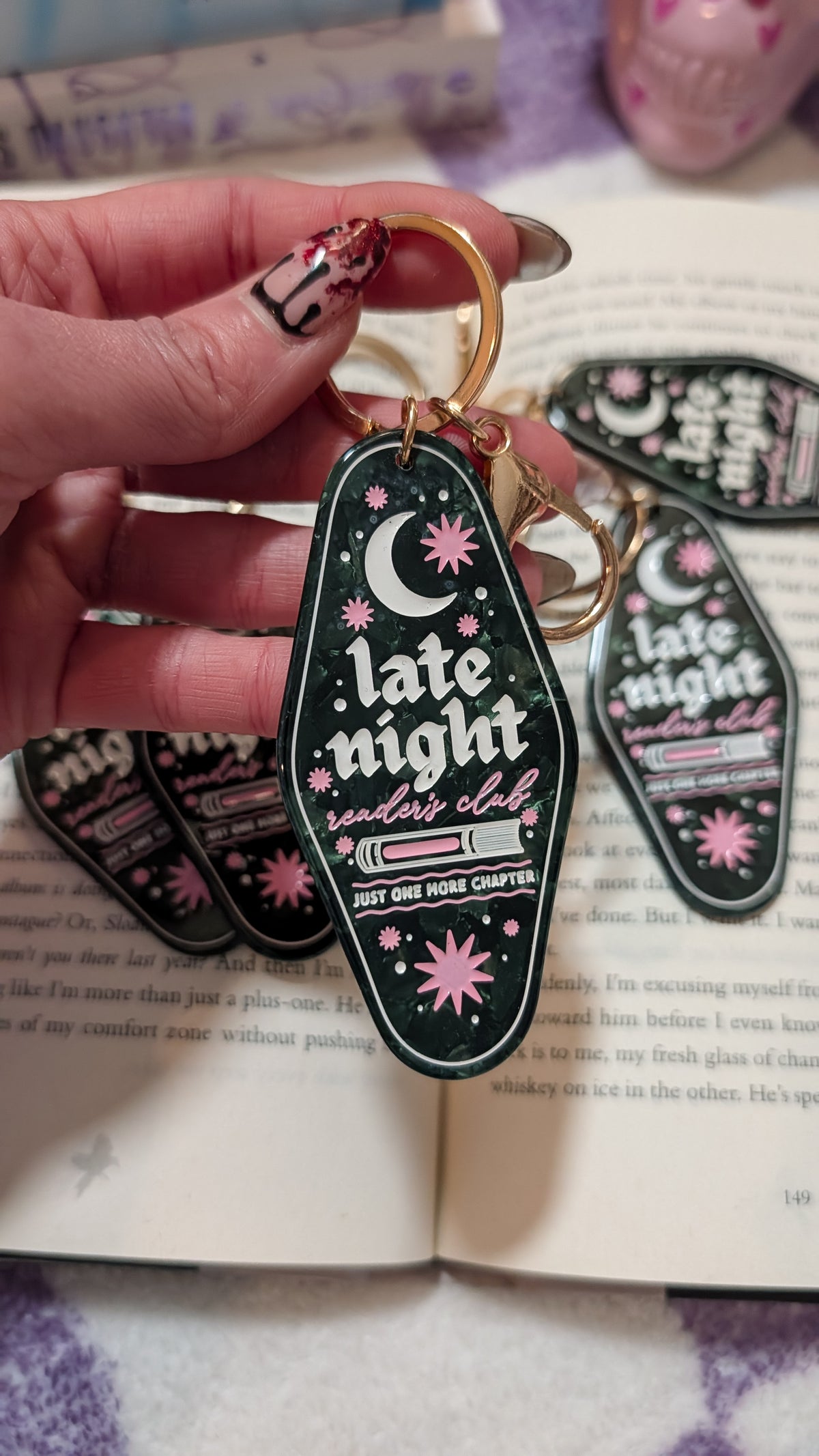 Late Night Readers Acrylic Keychain
