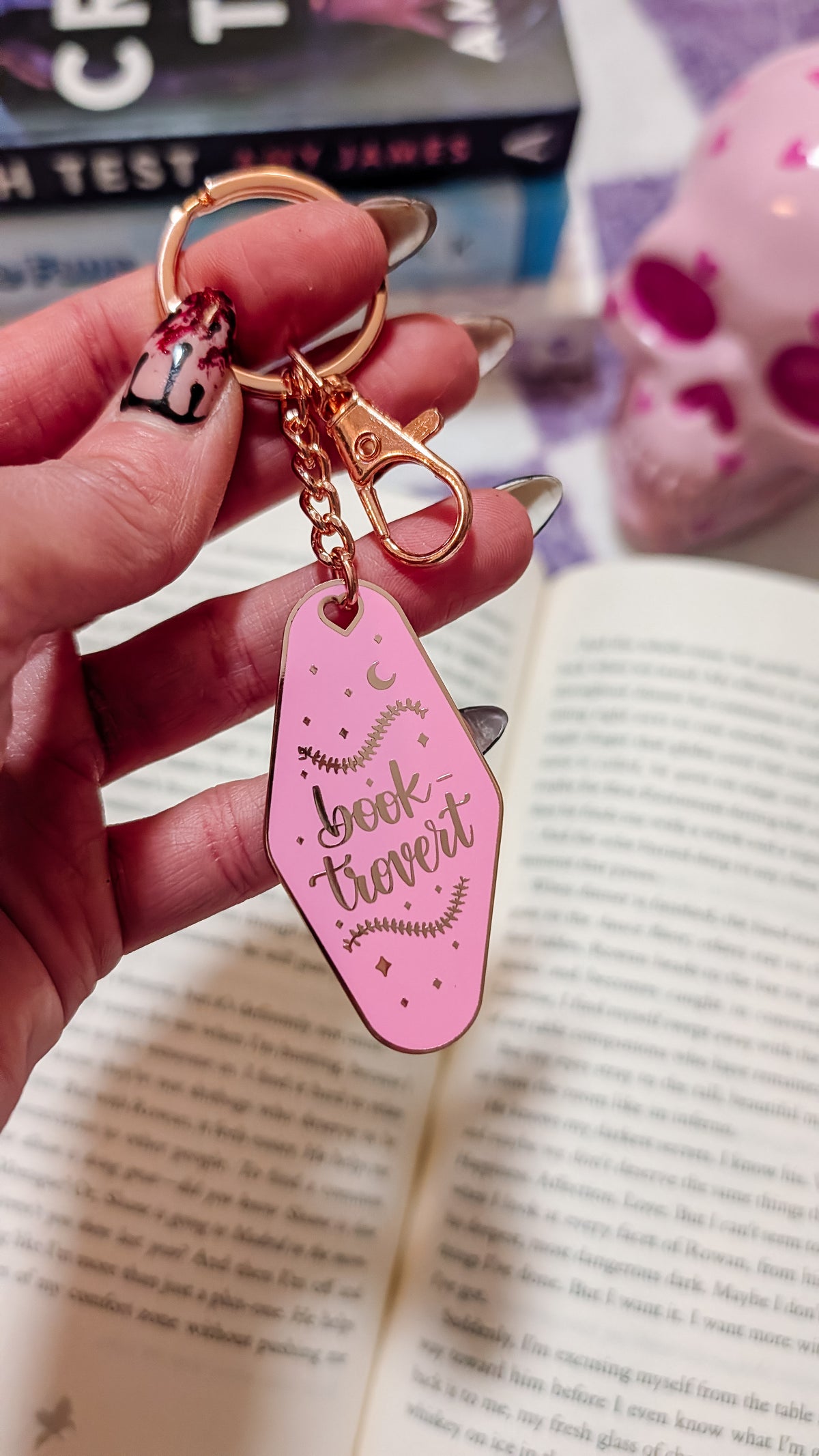 Booktrovert Keychain, Hotel Keychains, Bookish Keychains
