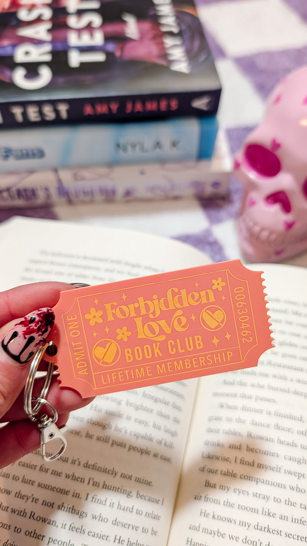 Book Trope Keychain Bookish Gift for Reader