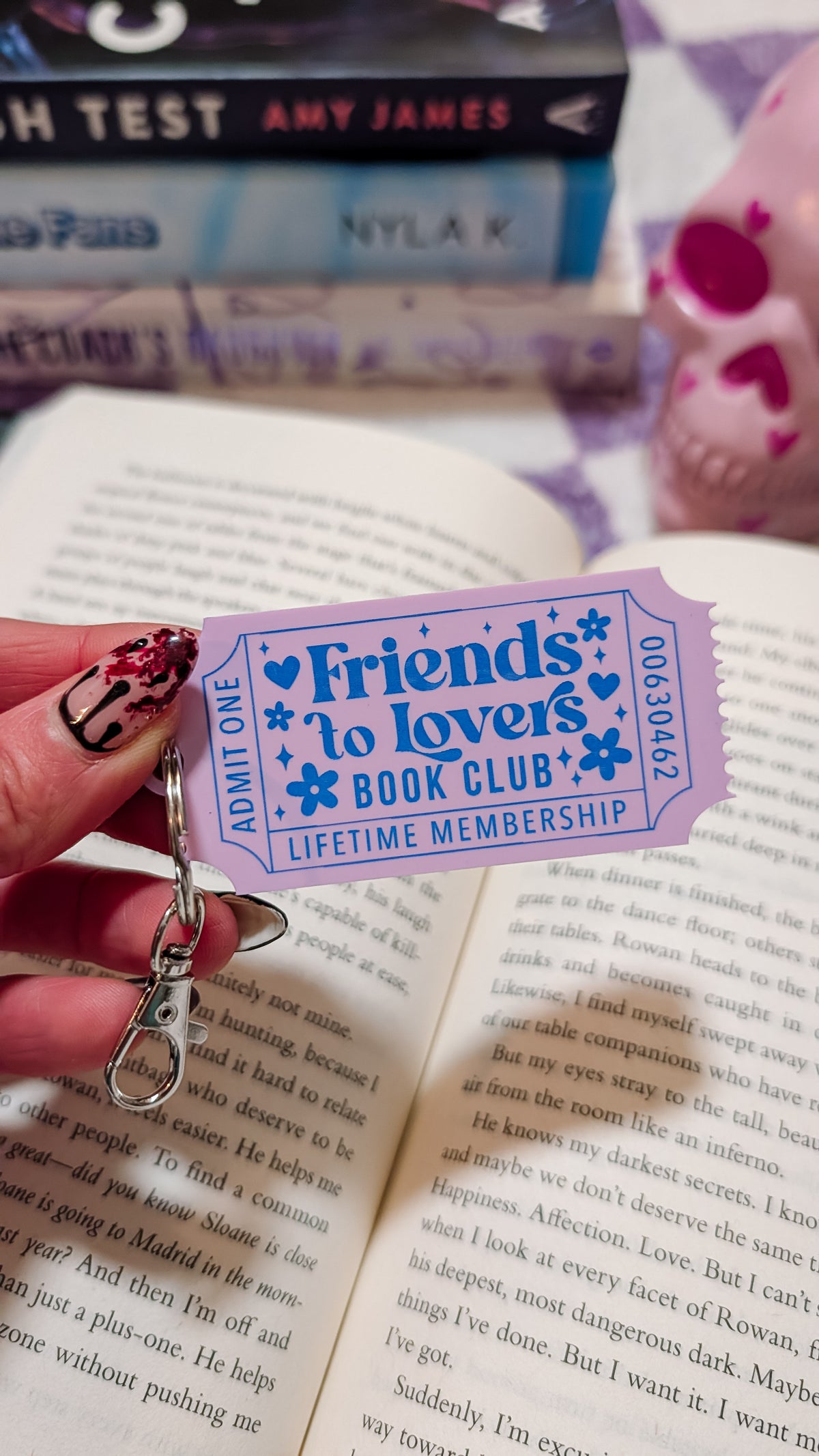 Book Trope Keychain Bookish Gift for Reader