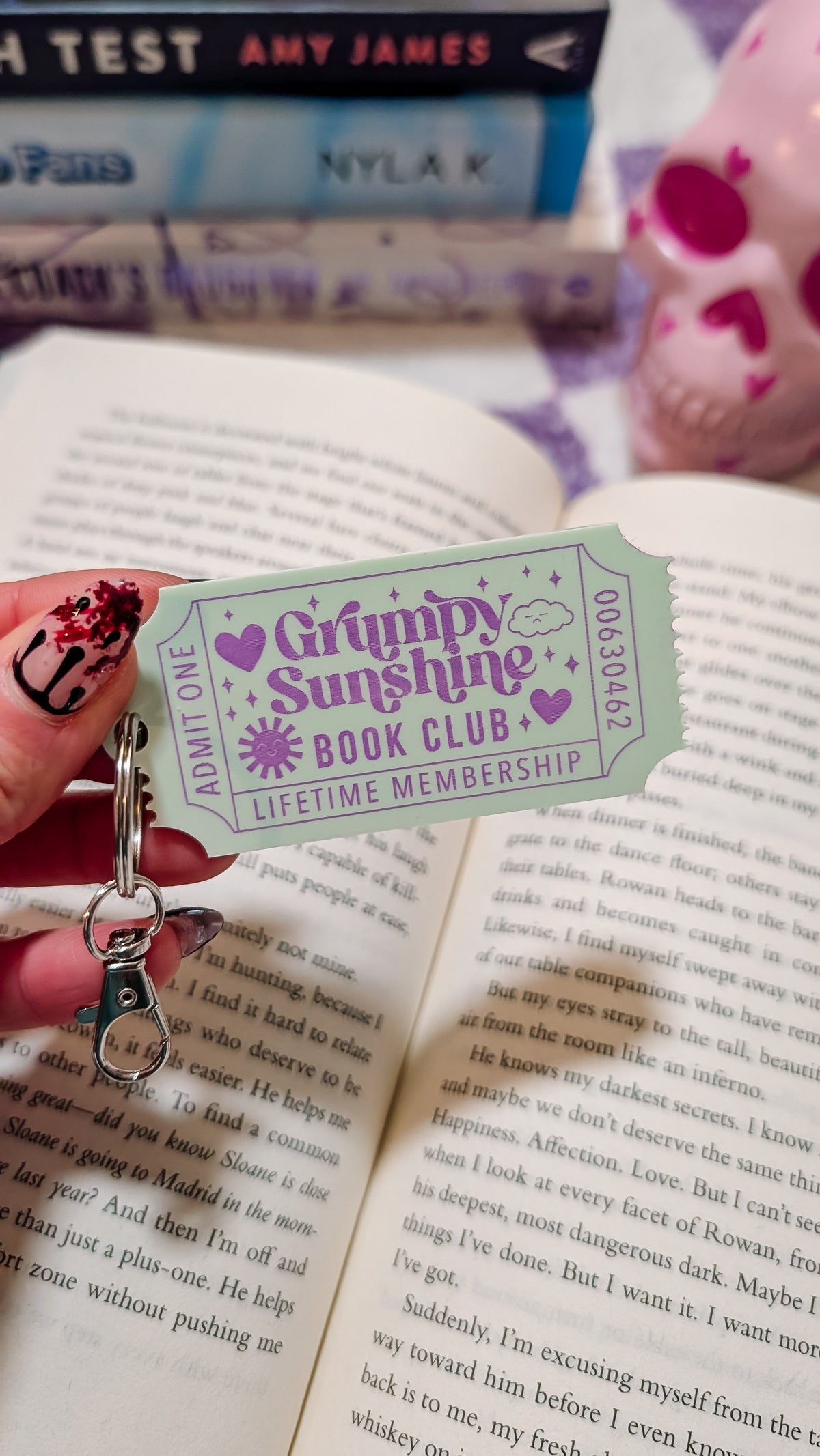 Book Trope Keychain Bookish Gift for Reader
