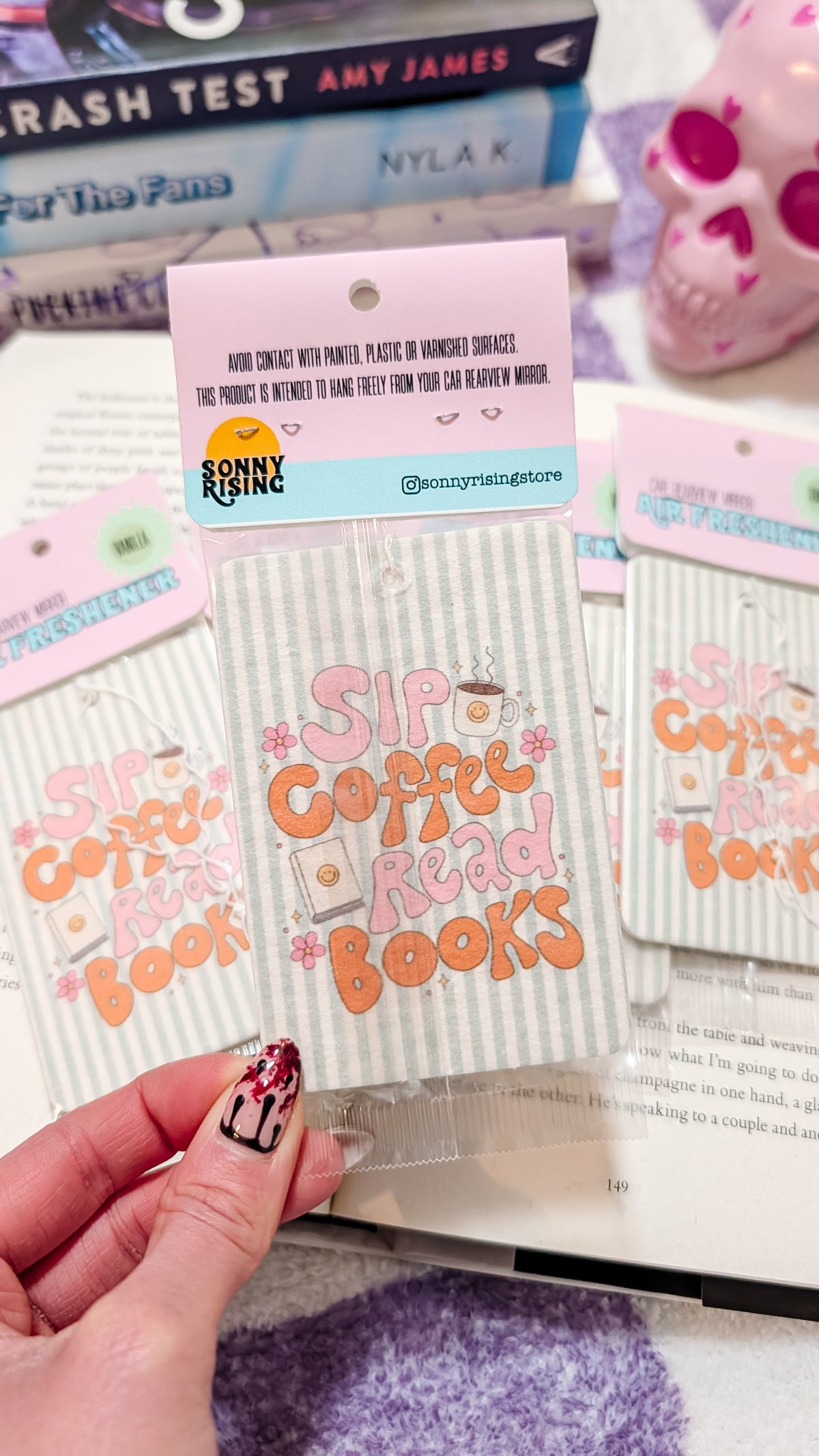 Car Air Freshener, Sip Coffee, Read Books