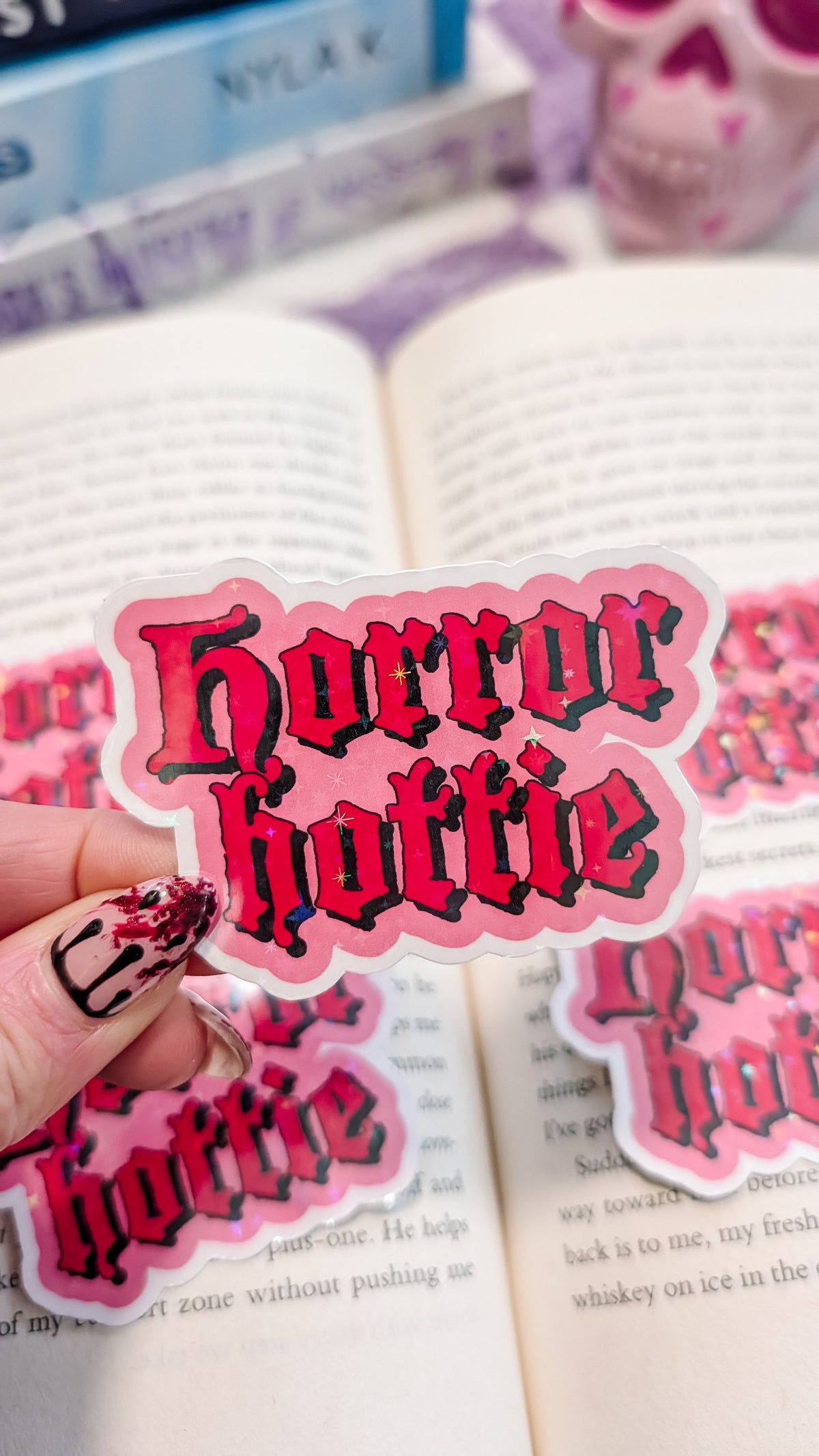 Horror hottie sticker (holographic)