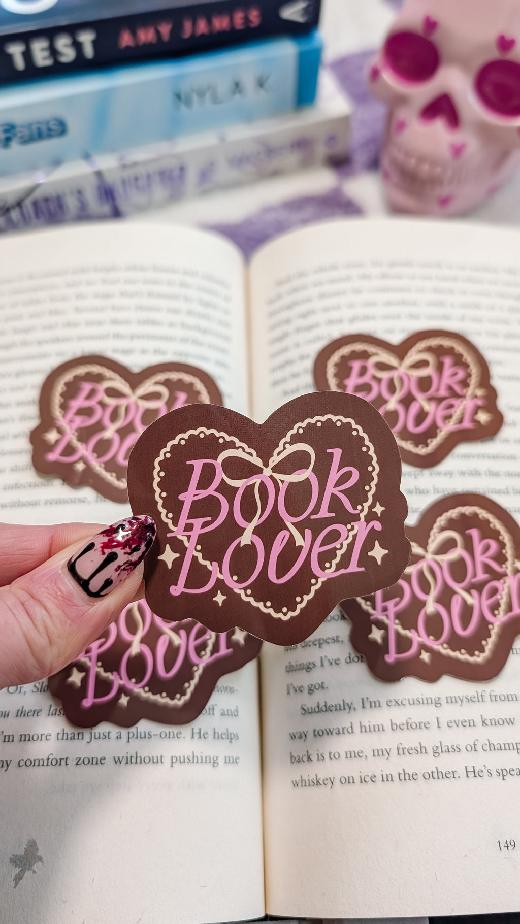 Brown Book Lover Sticker