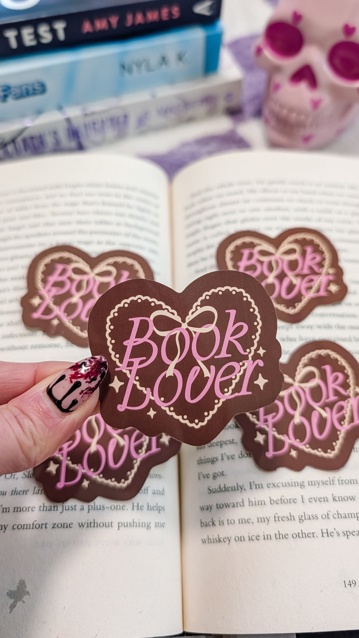 Brown Book Lover Sticker