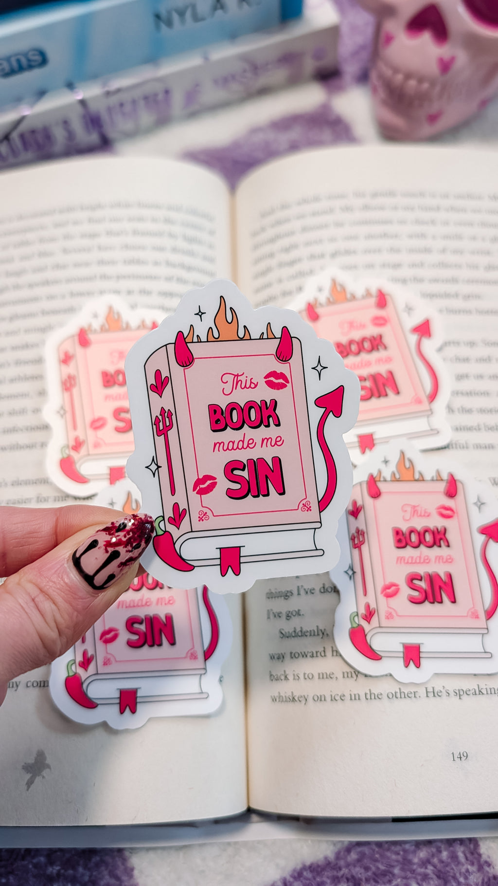 Bookish Smut Romance Books Book Waterproof Vinyl Sticker