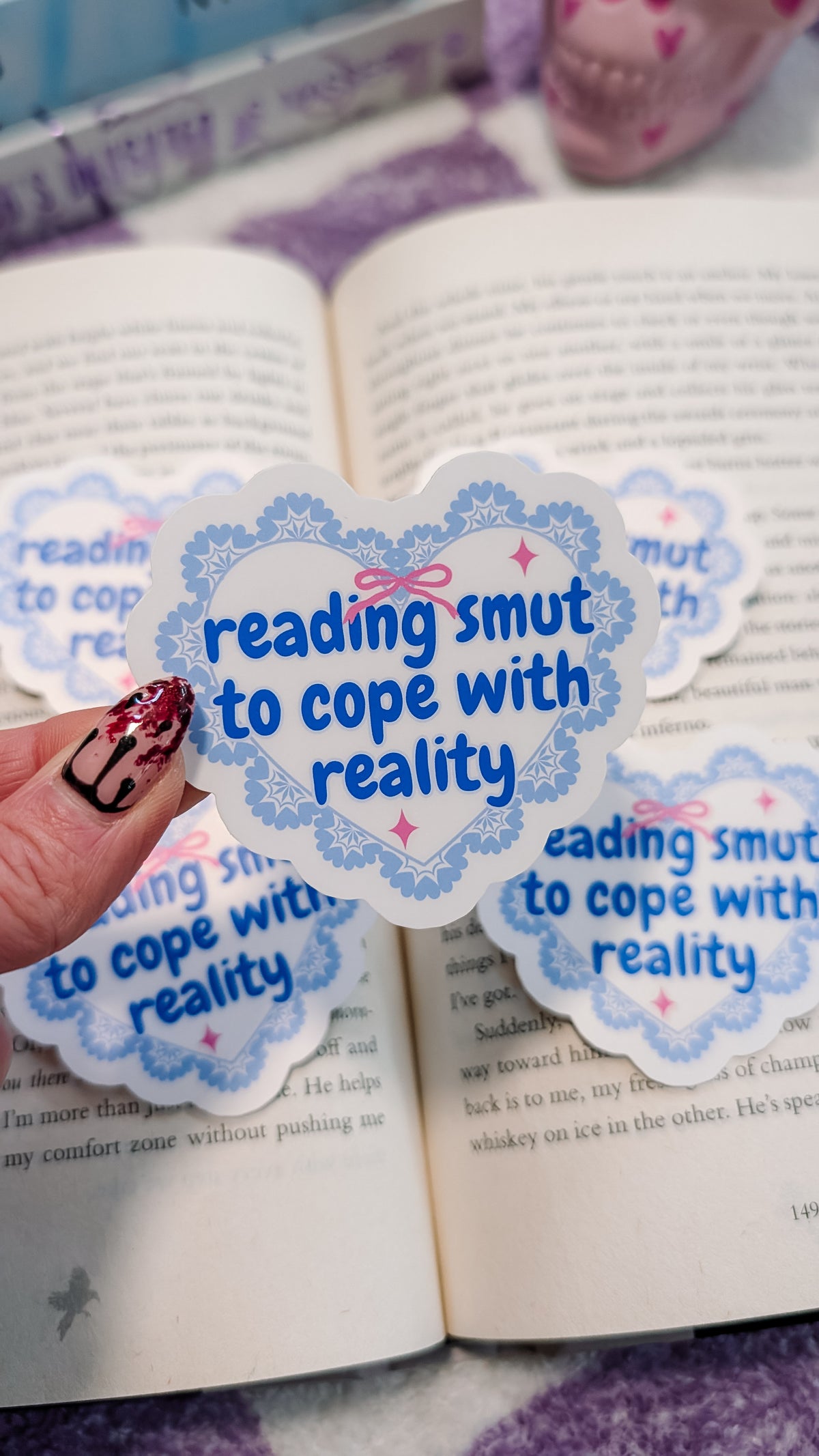 Dark Humor Funny Book Bookish Books Waterproof Vinyl Sticker