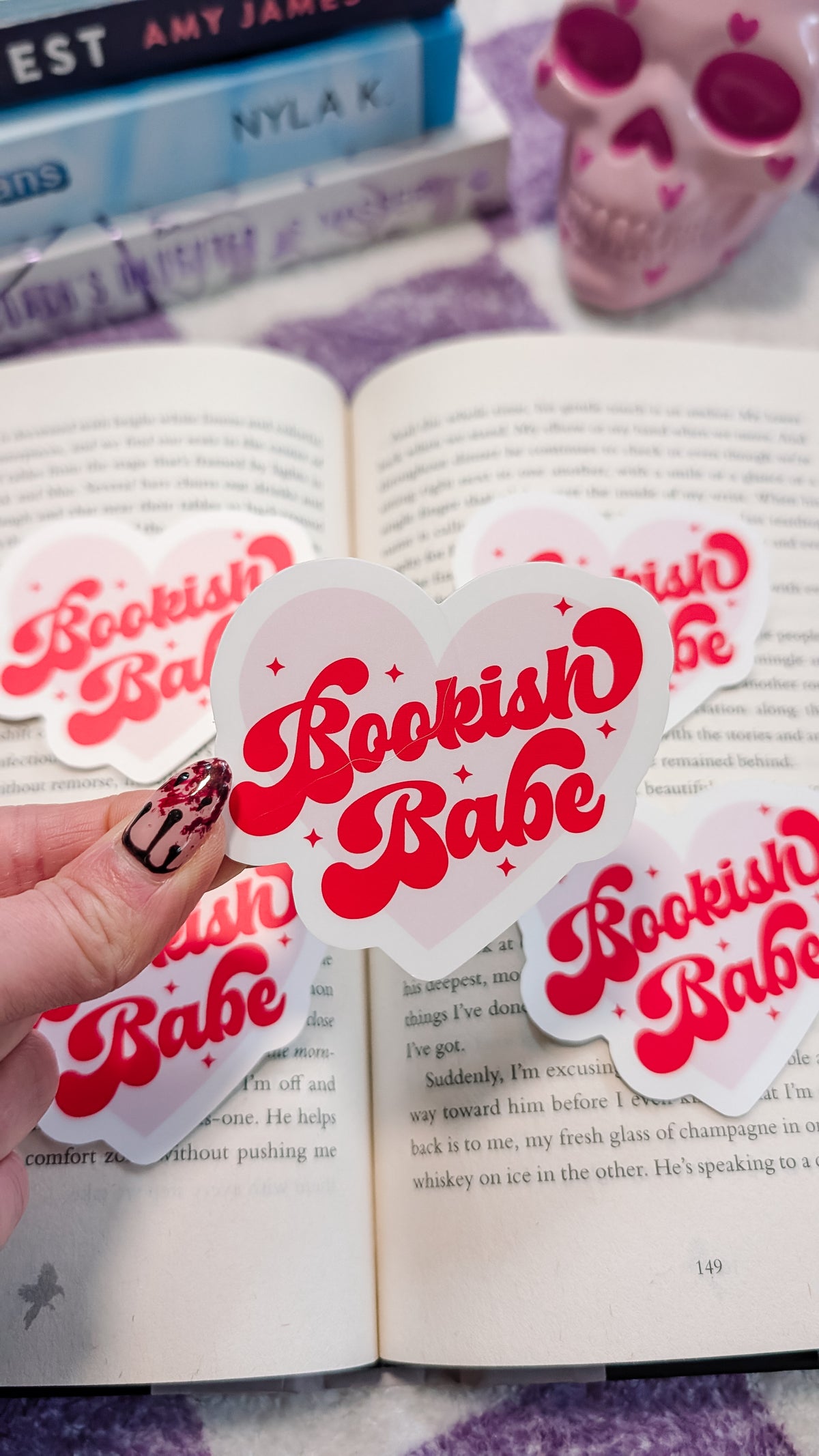Bookish Babe Relatable Waterproof Vinyl Sticker