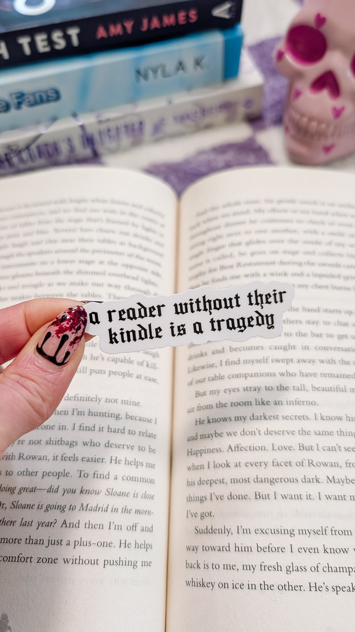 A Reader Without Their Kindle Is A Tragedy Vinyl Sticker