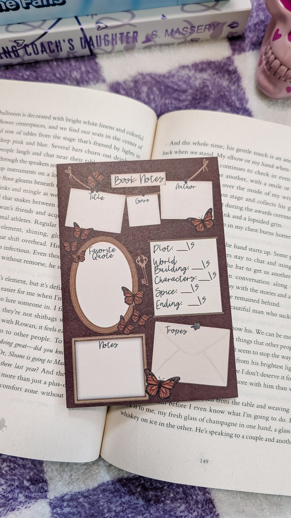 4x6 Book Review Post-it Notepad | Dark Academia