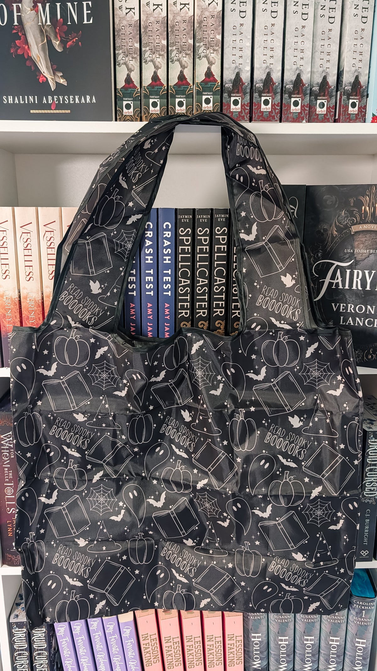 Read Spooky Books | Reusable Foldable Bookish Halloween Tote