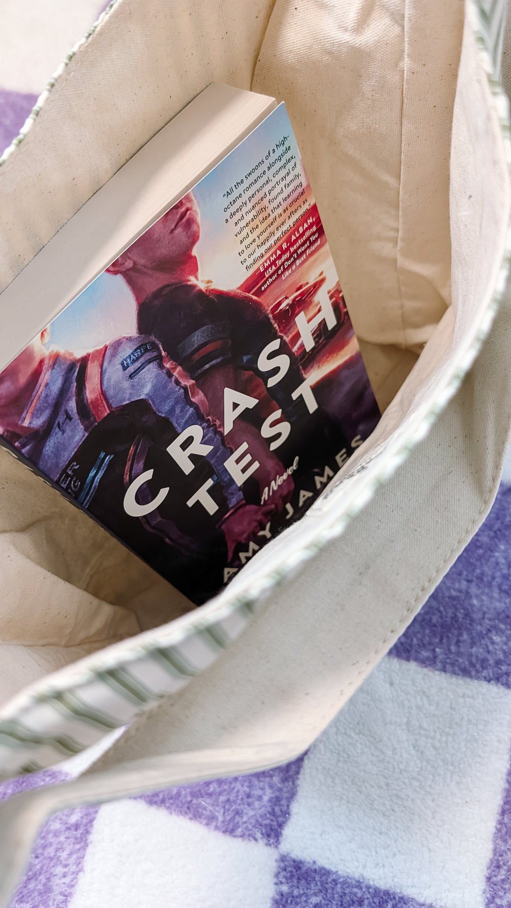 Probably Books Striped Cotton Tote Bag