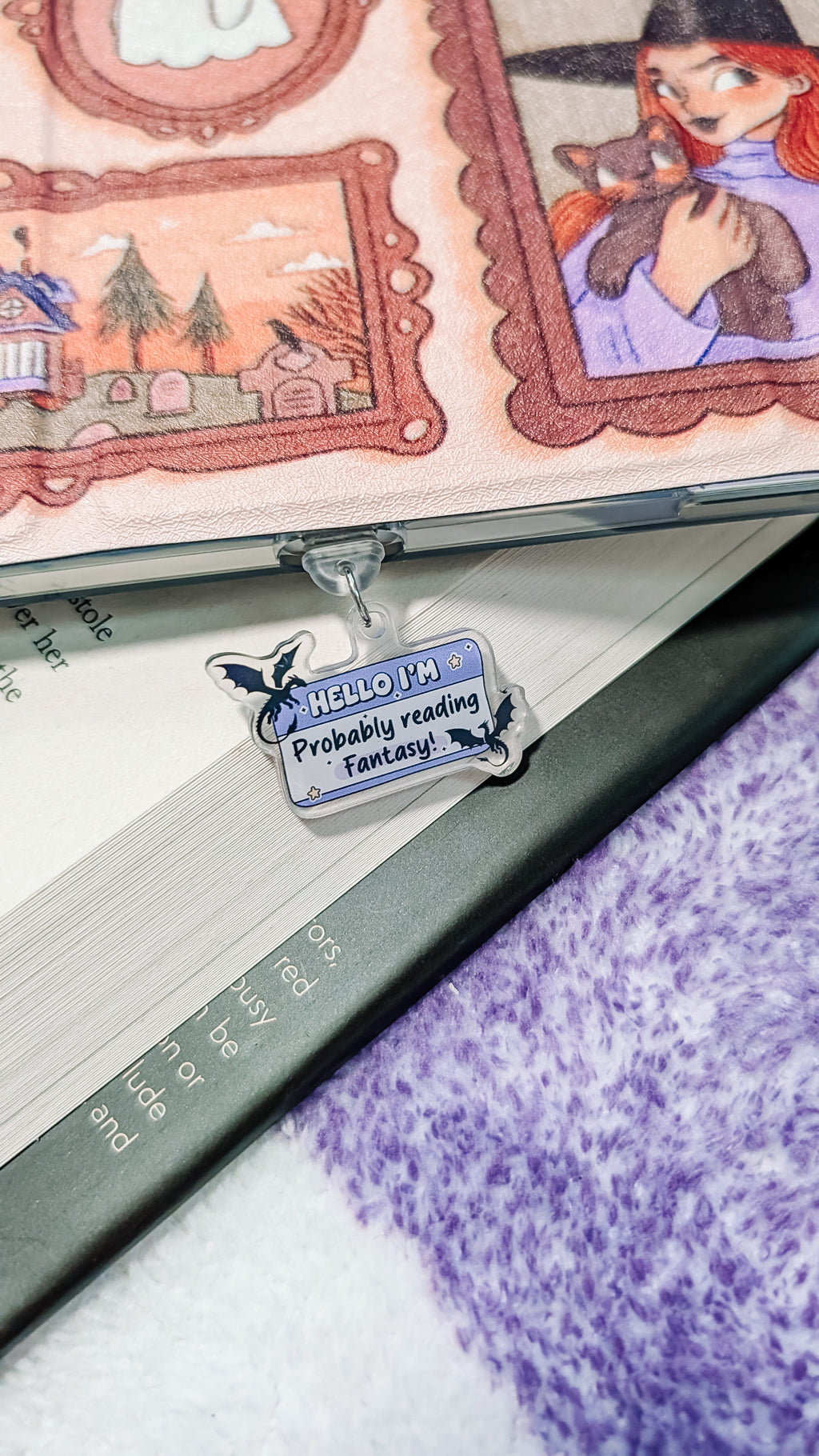 Kindle Charm - Hello I'm Probably Reading Fantasy