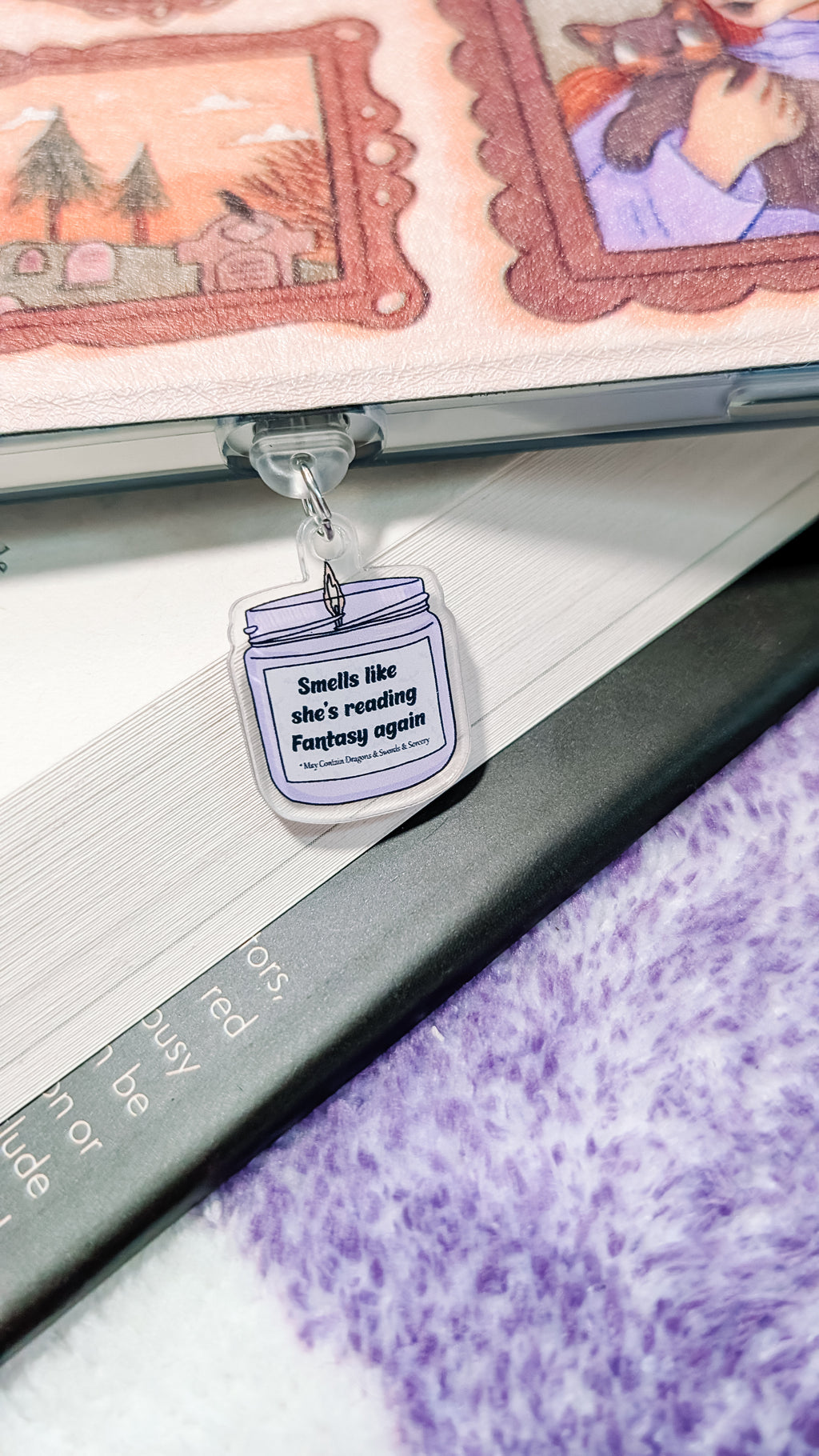 Kindle Charm - Smells Like She Is Reading Fantasy Again