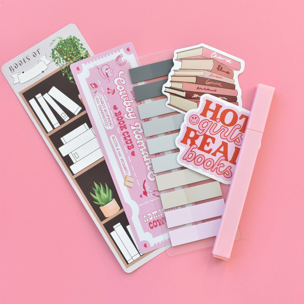 Bookish Gift Set – Romance Tropes, Bookmarks & Stickers gift