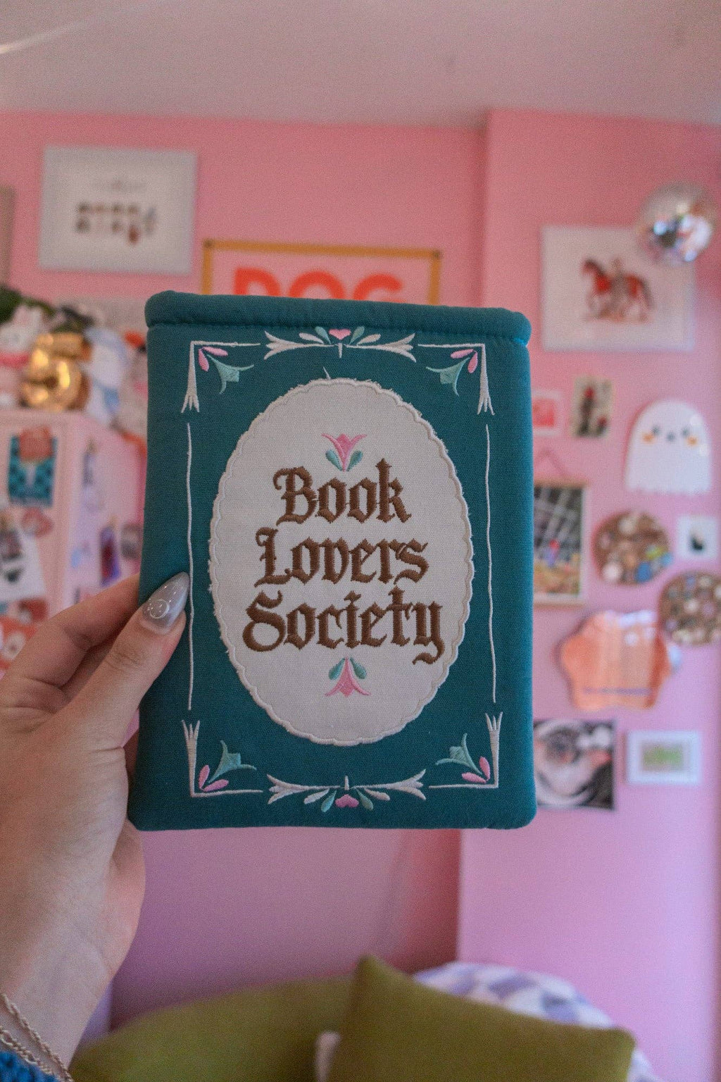 Book Society Embroidered Book/Kindle Sleeve
