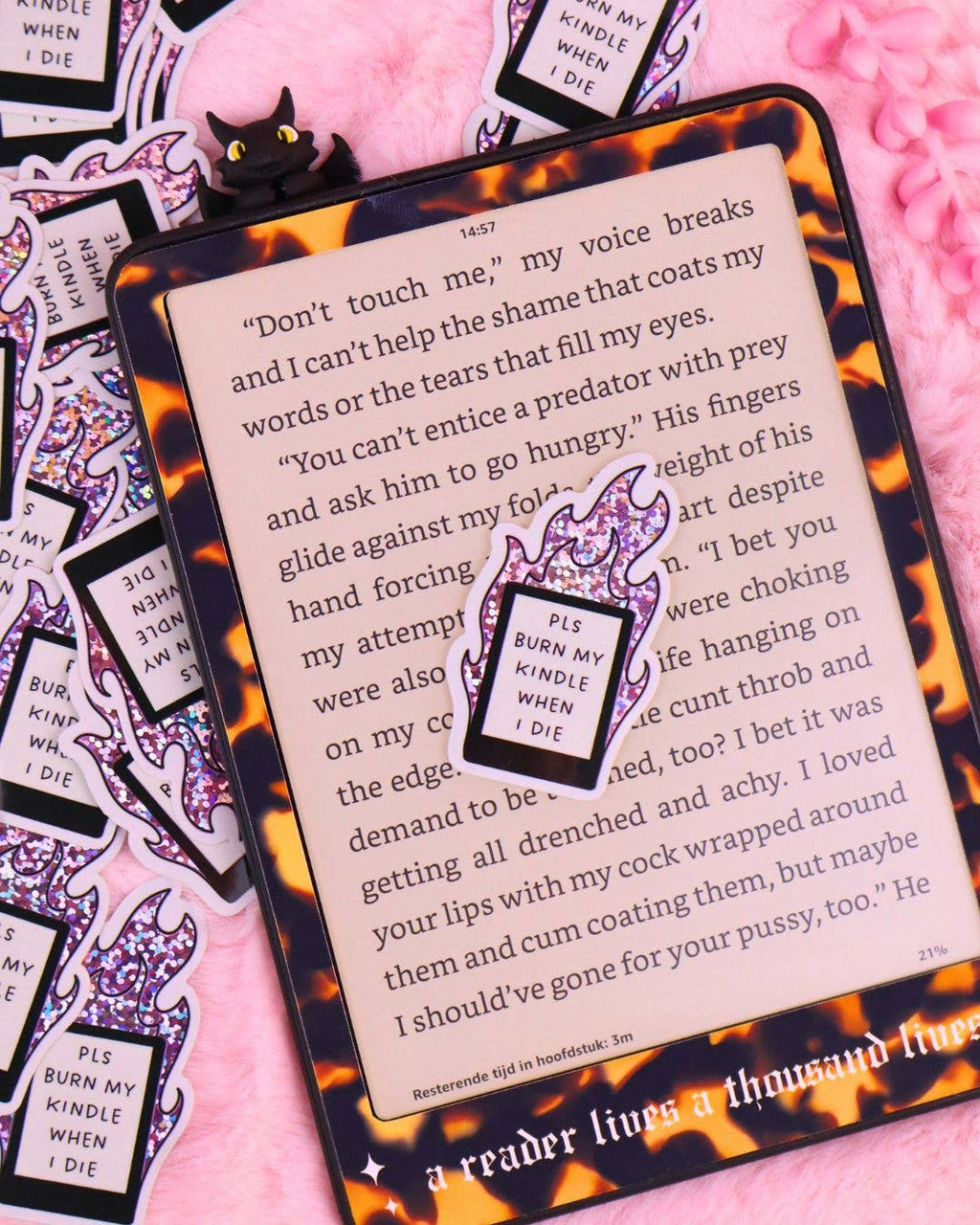 Burn My Kindle When I Die Vinyl Waterproof Sticker