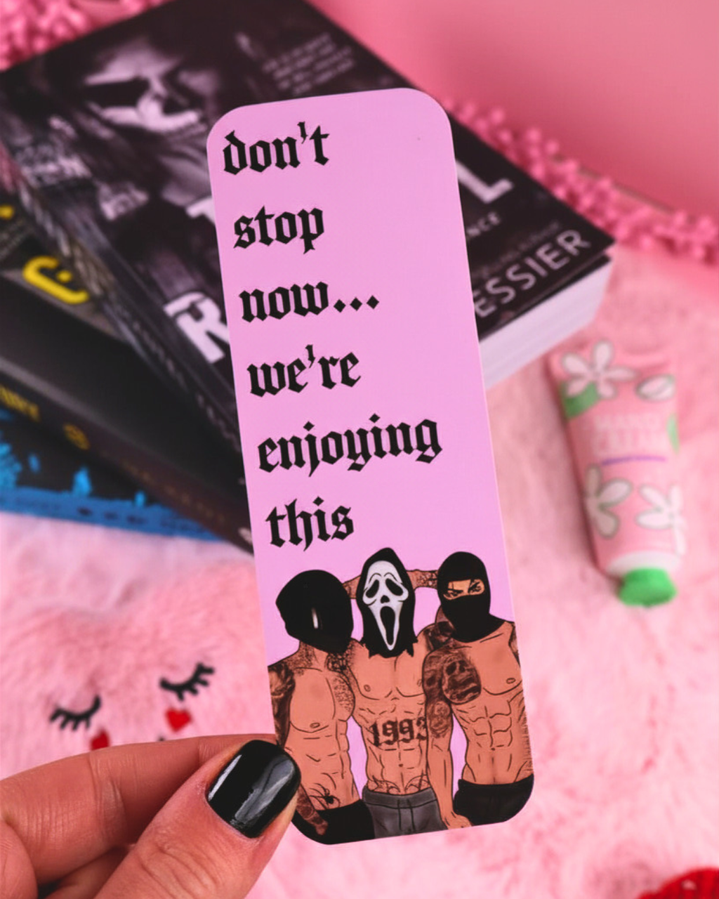 Masked Men Trio Bookmark for Dark Romance Readers