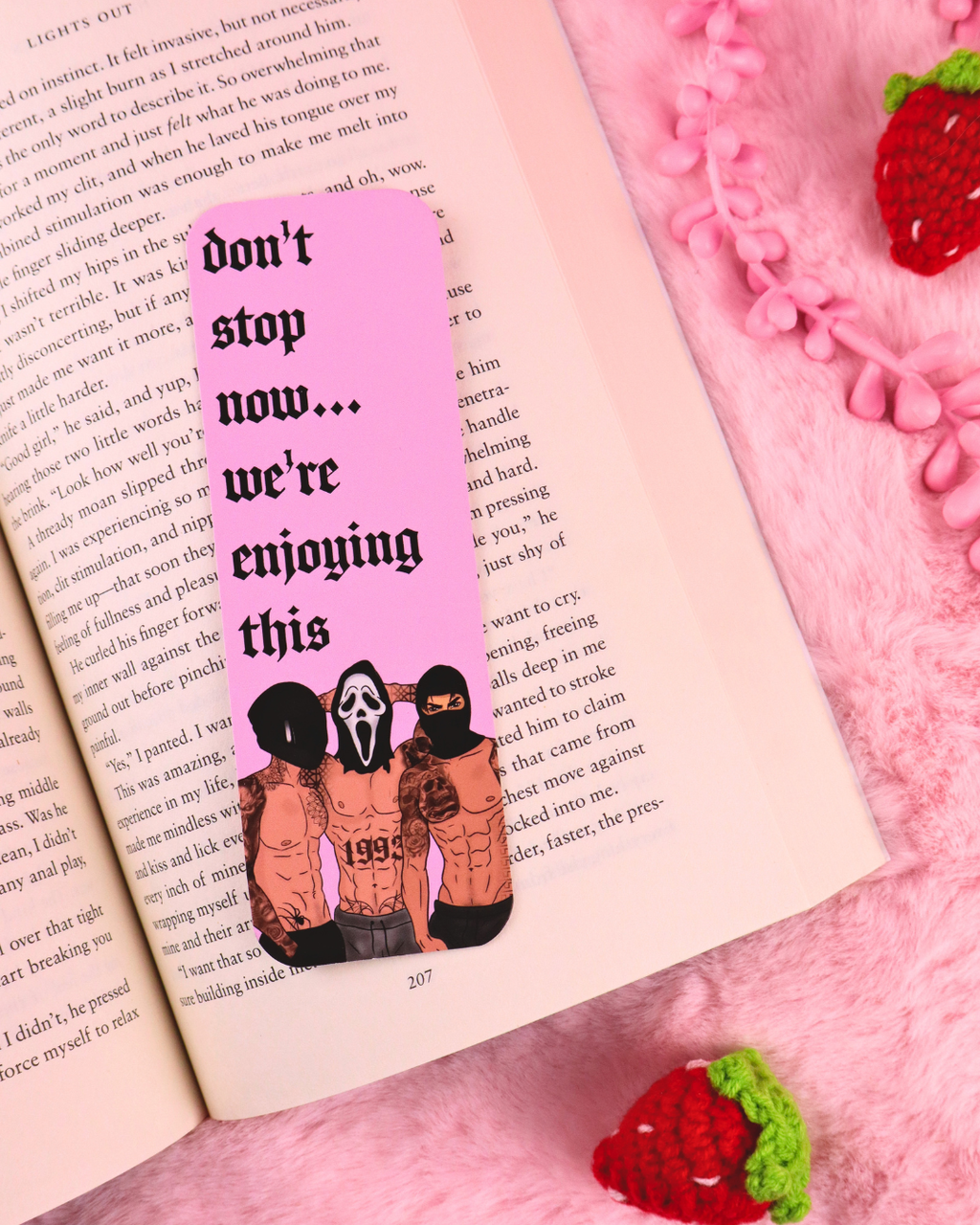 Masked Men Trio Bookmark for Dark Romance Readers