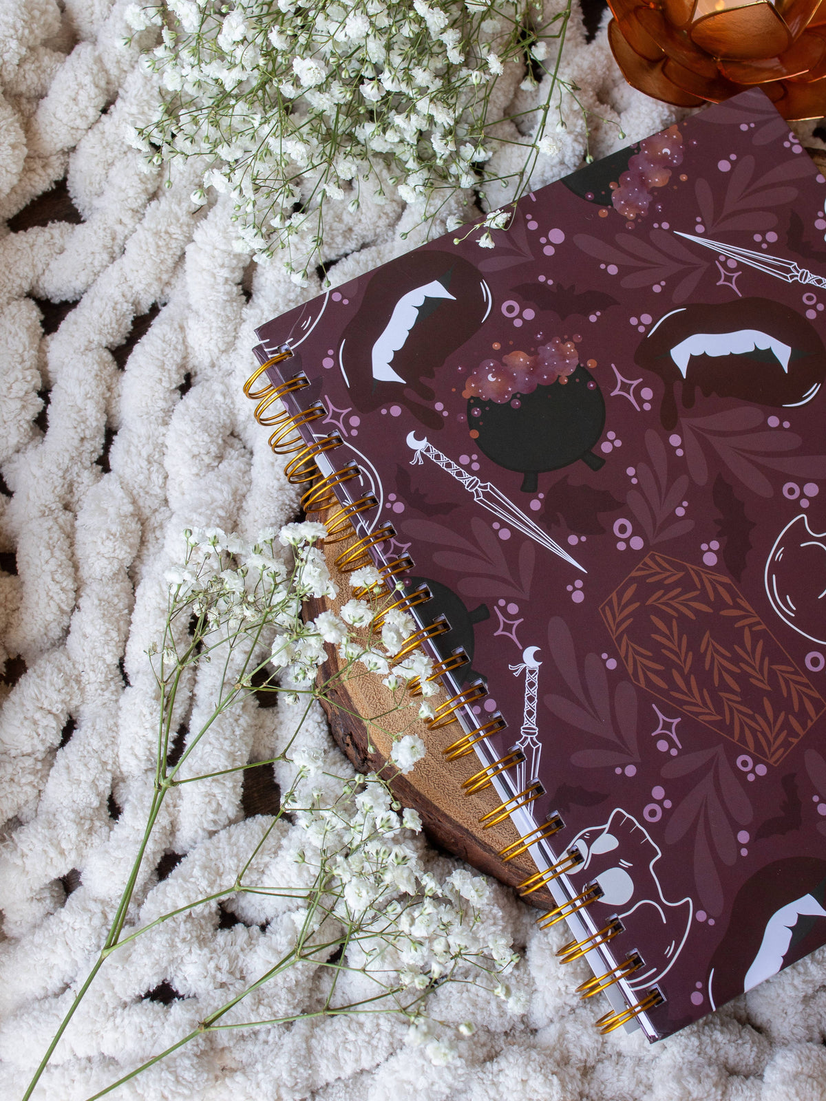 Maroon Magic Hardcover Spiral Notebook | College Ruled