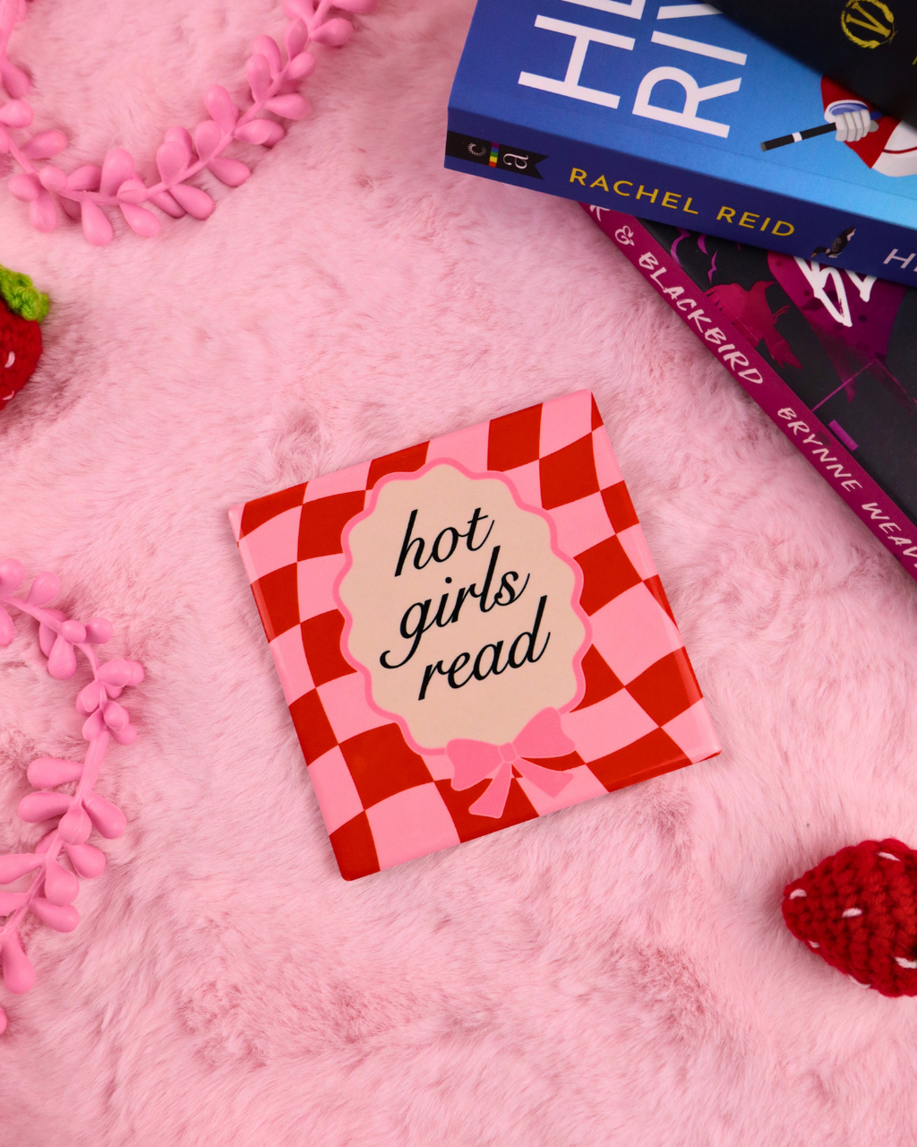 Bookish Ceramic Coasters for Romance Readers and Book Lovers