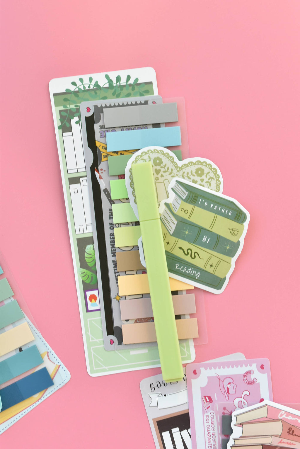 Bookish Gift Set – Romance Tropes, Bookmarks & Stickers gift