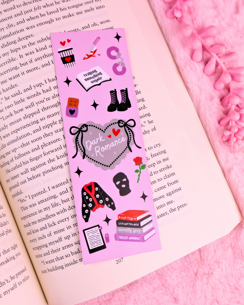 Dark Romance Girlie Bookmark for Dark Romance Readers