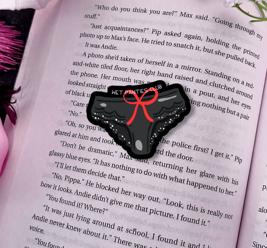 Wet Panties Club Smut Matte Vinyl Sticker – Durable Waterproof Bookish Decal